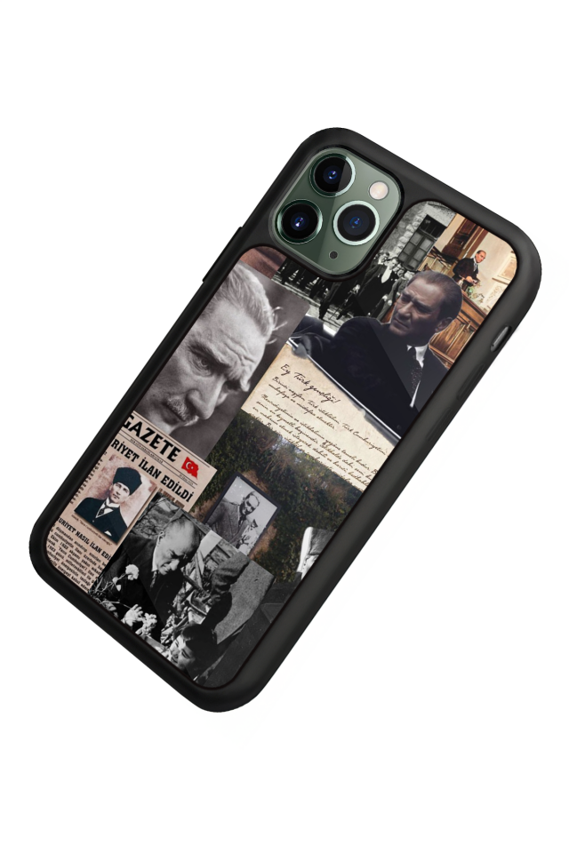 iPhone 11 Pro Max Uyumlu Mustafa Kemal Ataturk Tasarımlı Glossy Premium Kılıf