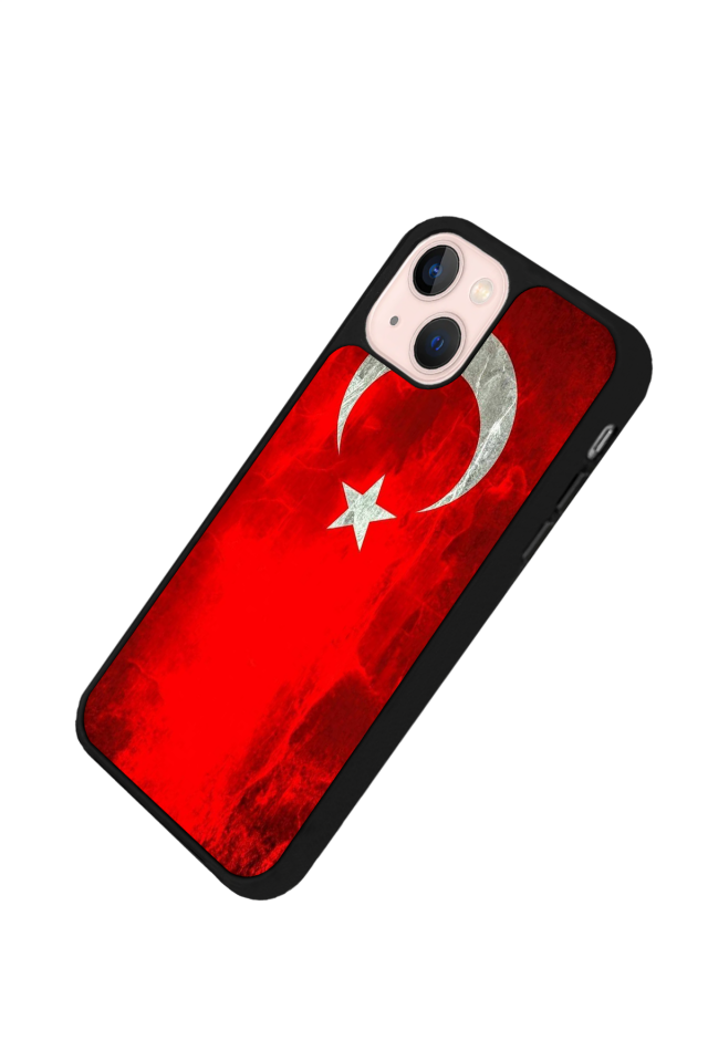iPhone 14 Plus Uyumlu Türk Bayragi Tasarımlı Glossy Premium Kılıf