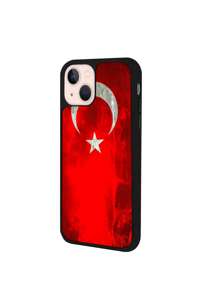iPhone 14 Plus Uyumlu Türk Bayragi Tasarımlı Glossy Premium Kılıf