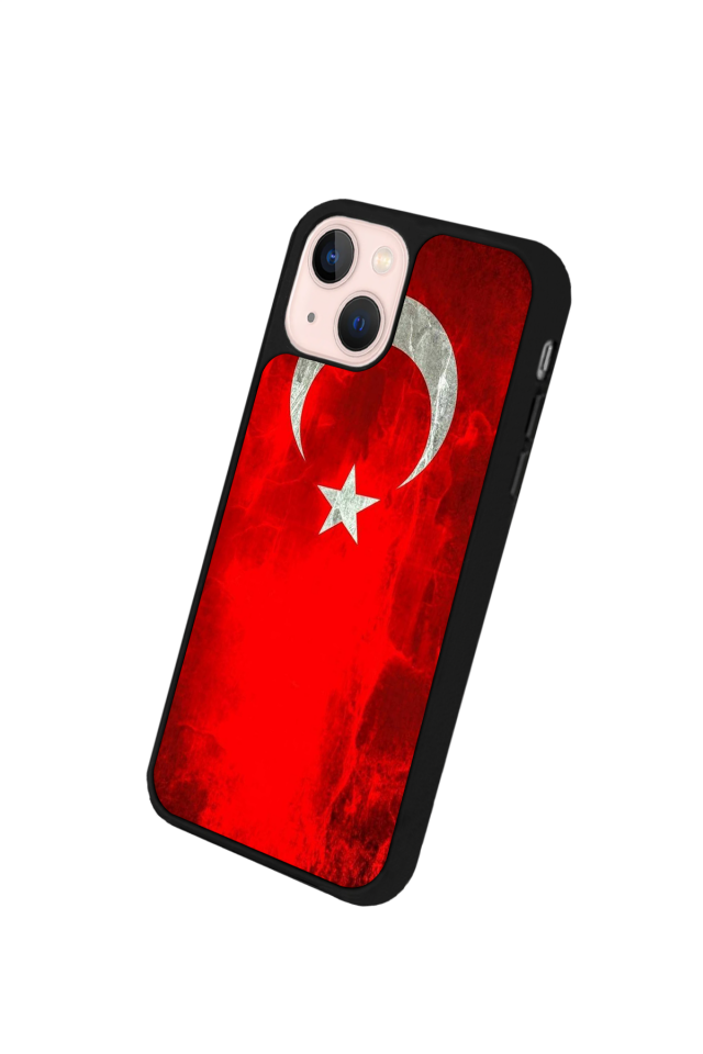 iPhone 14 Plus Uyumlu Türk Bayragi Tasarımlı Glossy Premium Kılıf