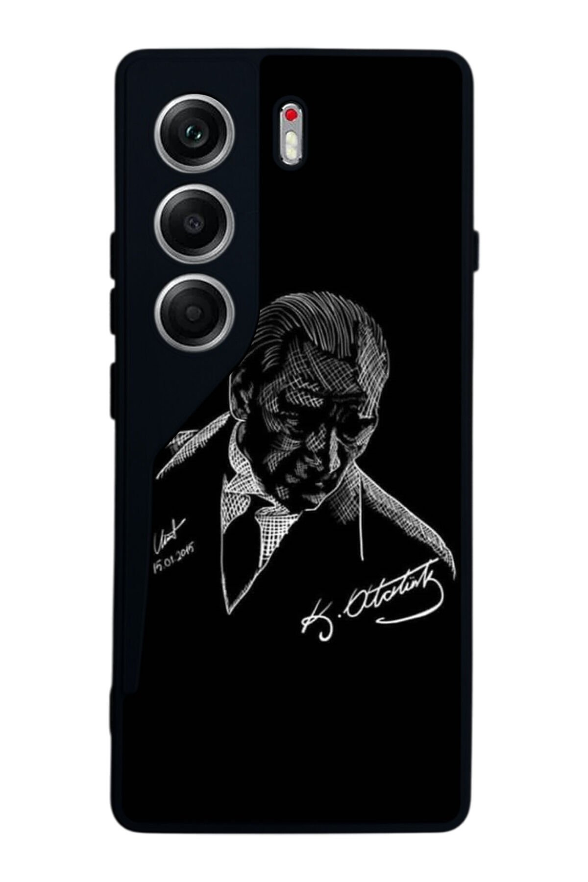 Tecno Camon 40 Uyumlu Mustafa Kemal Ataturk Tasarımlı Glossy Premium Kılıf