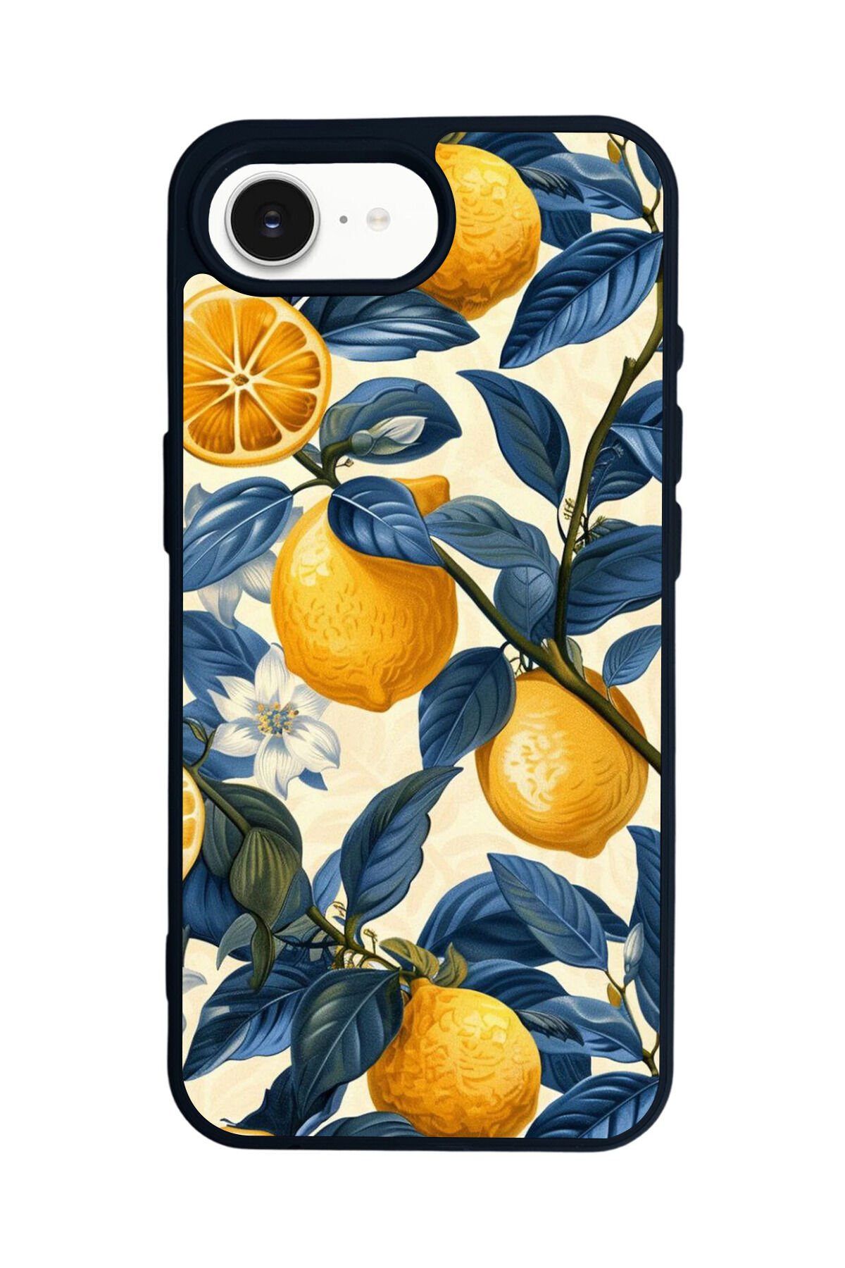 iPhone 16E Uyumlu Limon Tasarımlı Glossy Premium Kılıf