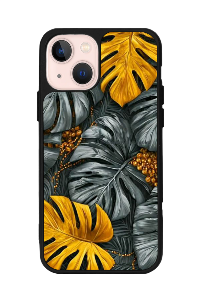 iPhone 13/14 Uyumlu Botanik Tasarımlı Glossy Premium Kılıf