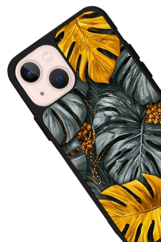 iPhone 13/14 Uyumlu Botanik Tasarımlı Glossy Premium Kılıf