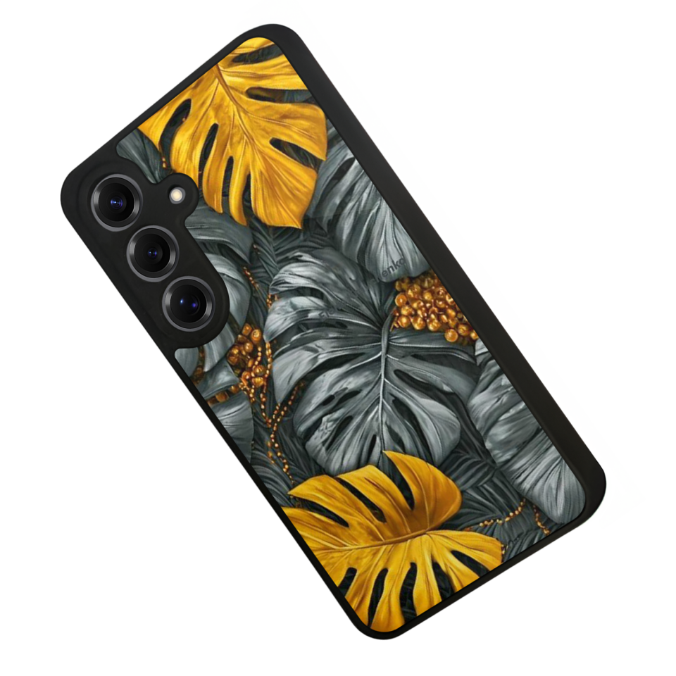 Samsung Galaxy S25 Uyumlu Botanik Tasarımlı Glossy Premium Kılıf