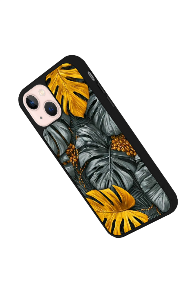 iPhone 13/14 Uyumlu Botanik Tasarımlı Glossy Premium Kılıf