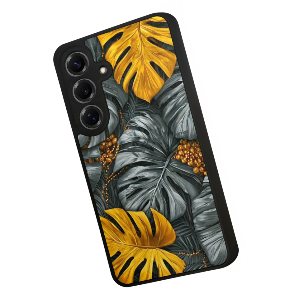 Samsung Galaxy S25 Uyumlu Botanik Tasarımlı Glossy Premium Kılıf