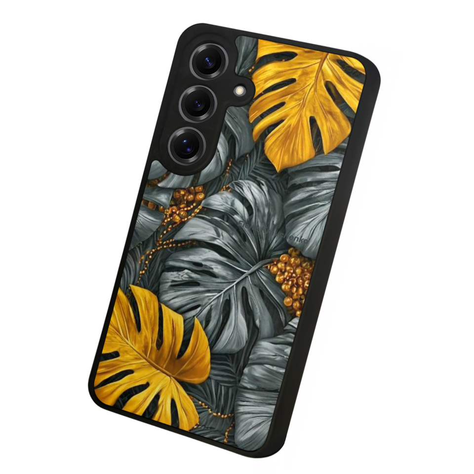 Samsung Galaxy S25 Uyumlu Botanik Tasarımlı Glossy Premium Kılıf