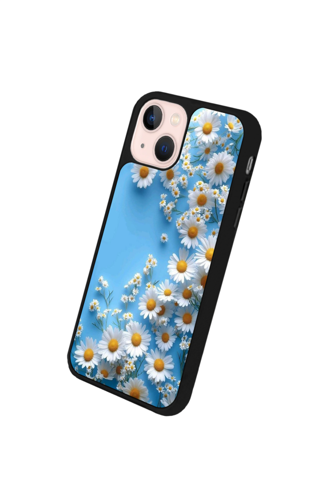 iPhone 13 Mini Uyumlu Cicek Tasarımlı Glossy Premium Kılıf