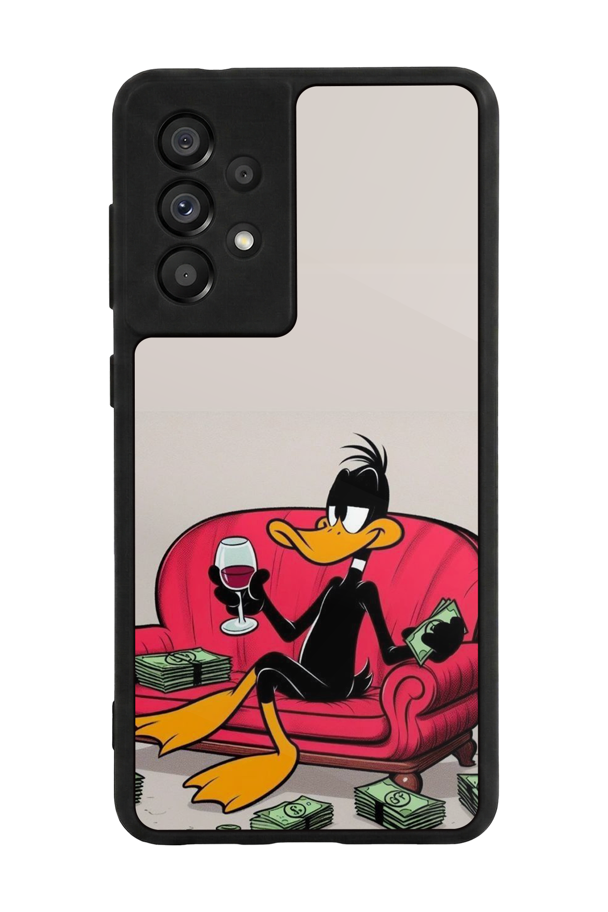 Samsung Galaxy A73 Uyumlu Daffy duck Tasarımlı Glossy Premium Kılıf