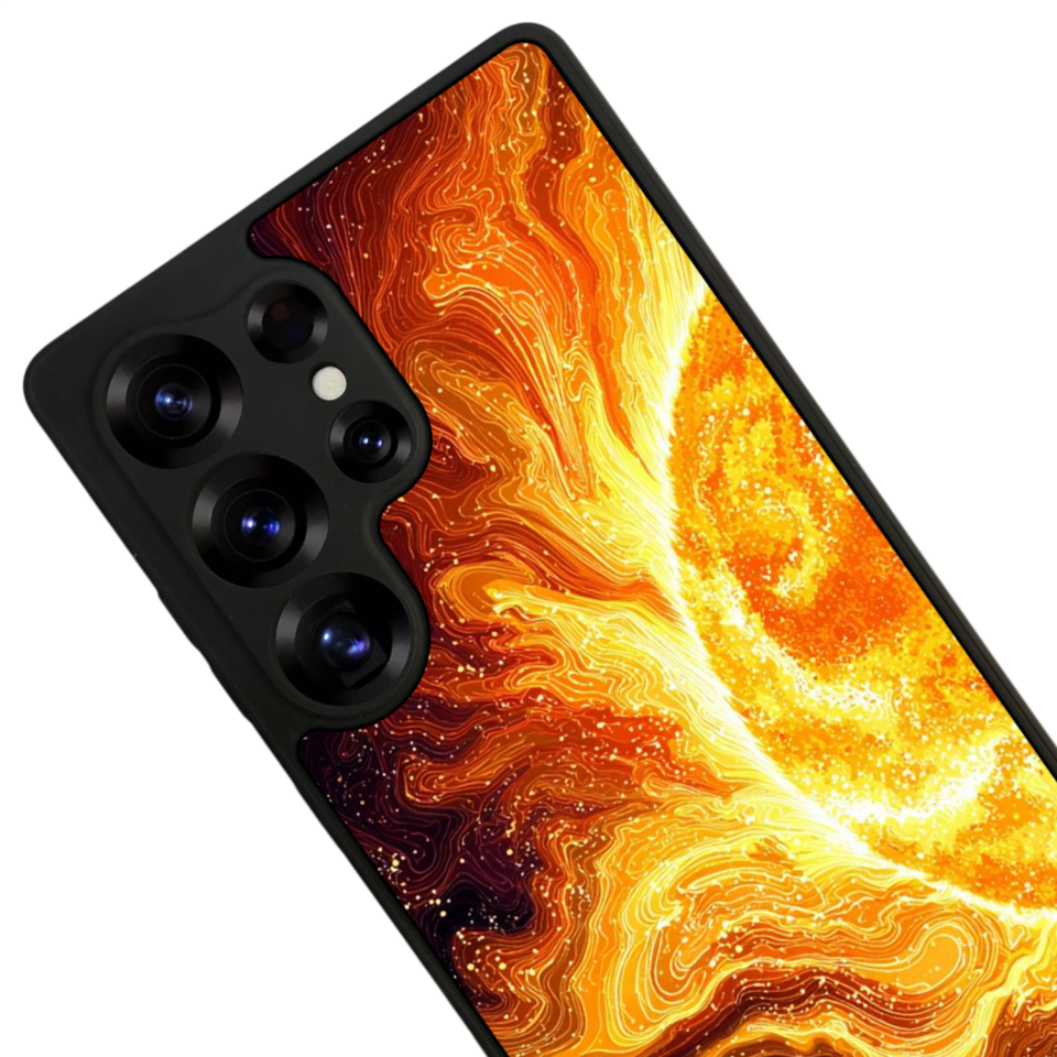Samsung Galaxy S25 Ultra Uyumlu Güneş Tasarımlı Glossy Premium Kılıf