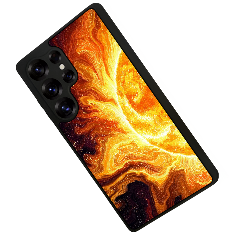 Samsung Galaxy S25 Ultra Uyumlu Güneş Tasarımlı Glossy Premium Kılıf