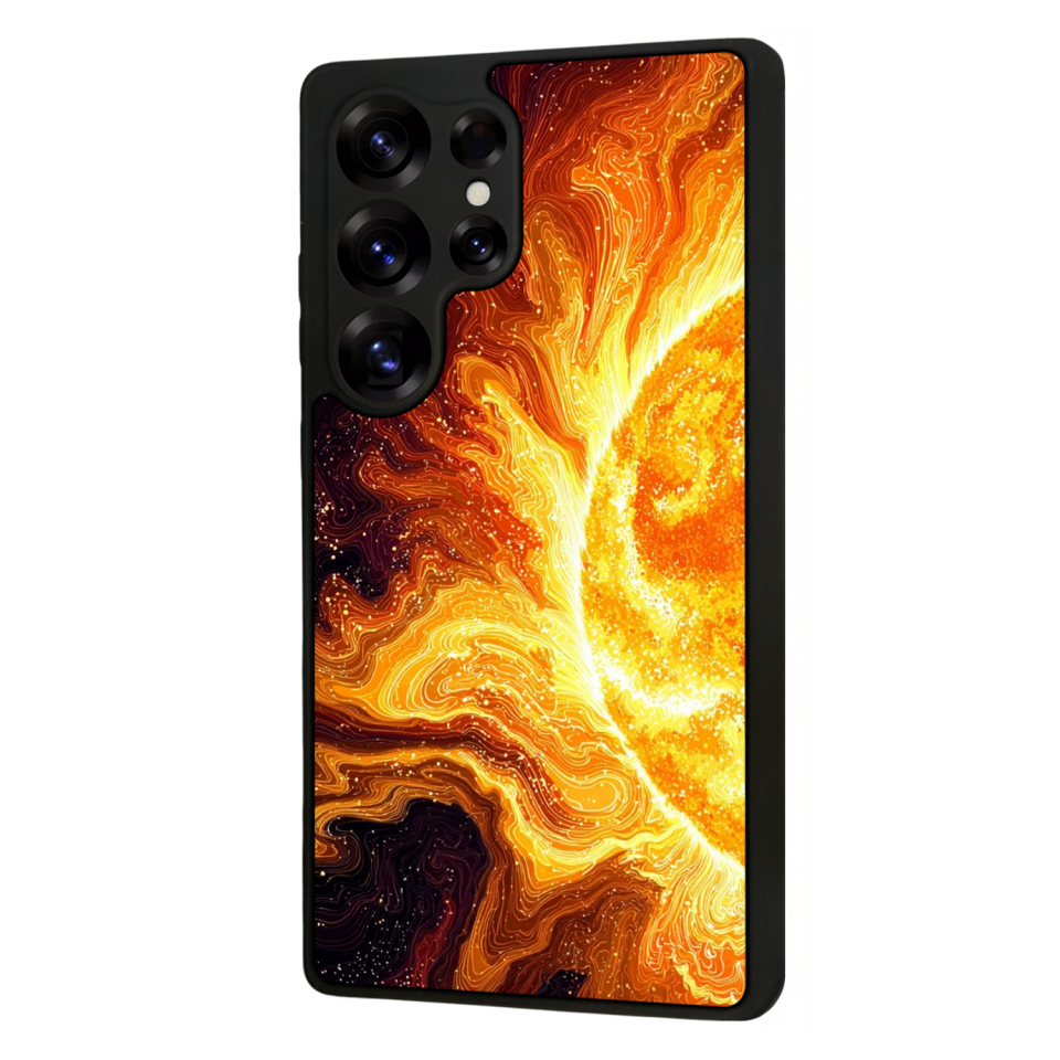 Samsung Galaxy S25 Ultra Uyumlu Güneş Tasarımlı Glossy Premium Kılıf