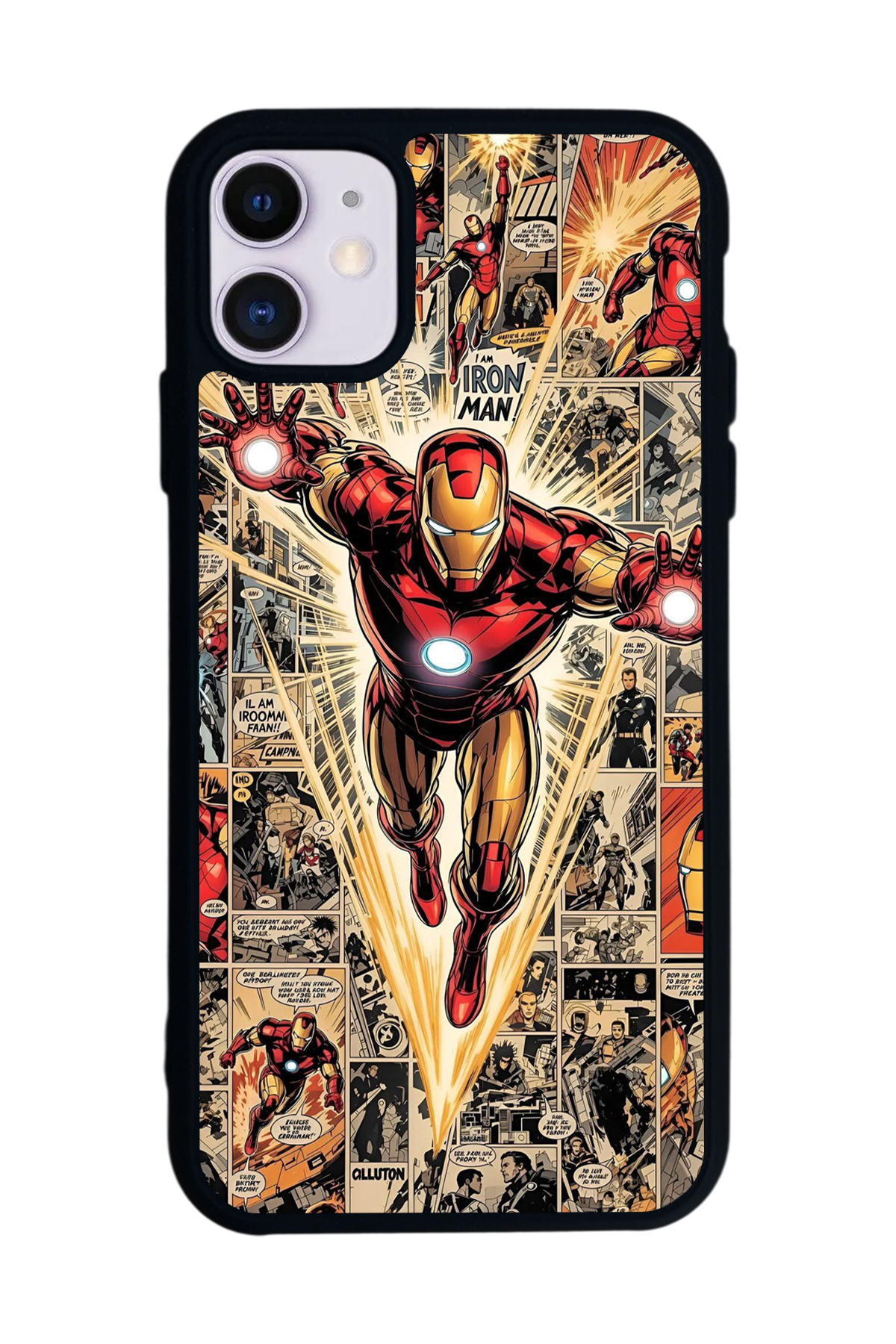 iPhone 11 Uyumlu Iron Man ( Demir Adam ) Tasarımlı Glossy Premium Kılıf