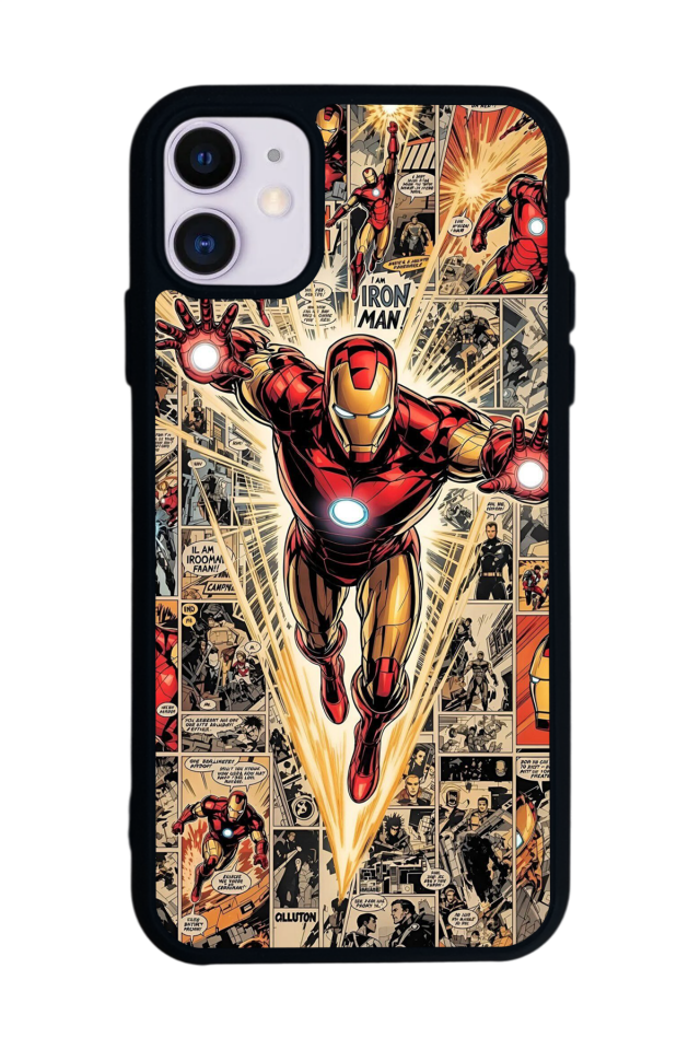 iPhone 11 Uyumlu Iron Man ( Demir Adam ) Tasarımlı Glossy Premium Kılıf