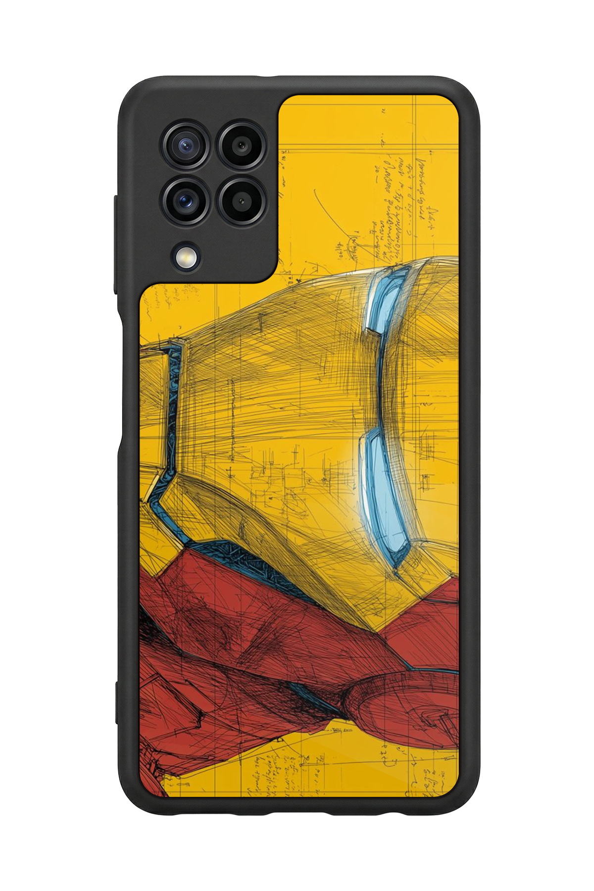 Samsung Galaxy M22 Uyumlu  Iron Man ( Demir Adam ) Tasarımlı Glossy Premium Kılıf