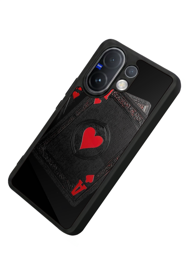 Vivo V60 Uyumlu Kart Tasarımlı Glossy Premium Kılıf