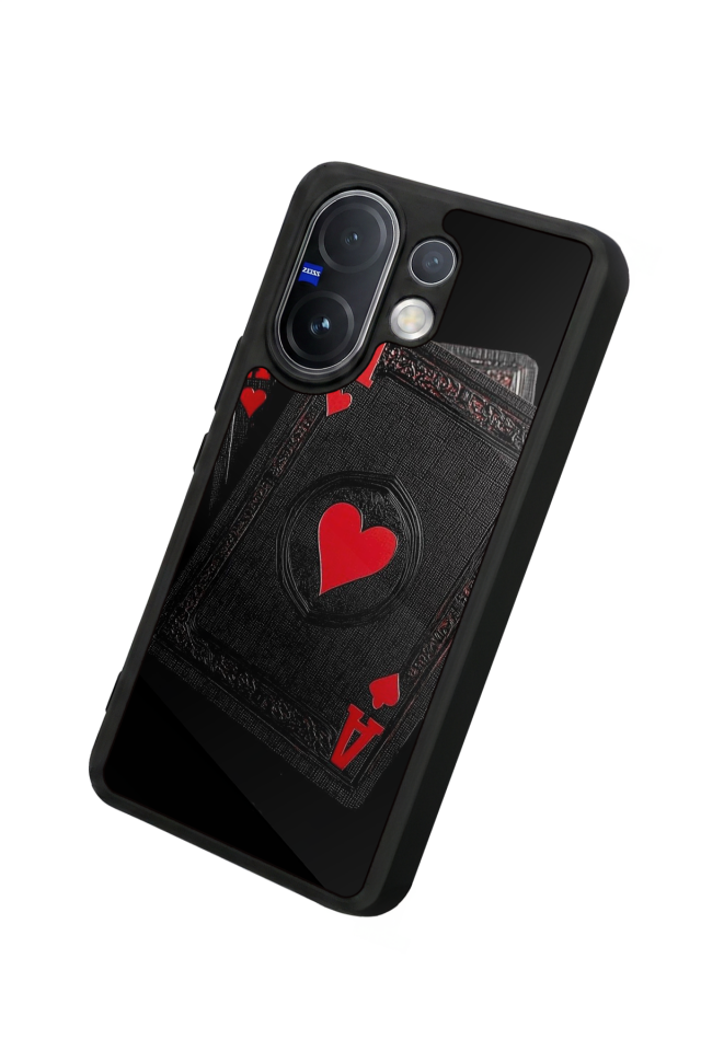 Vivo V60 Uyumlu Kart Tasarımlı Glossy Premium Kılıf