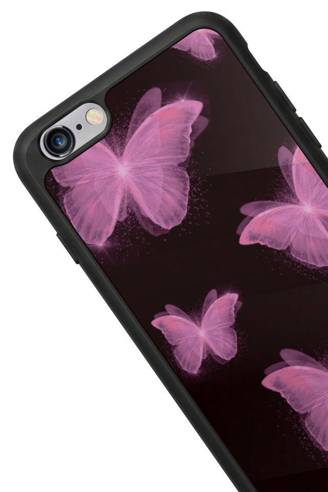 iPhone 6s Plus Uyumlu Kelebek Tasarımlı Glossy Premium Kılıf