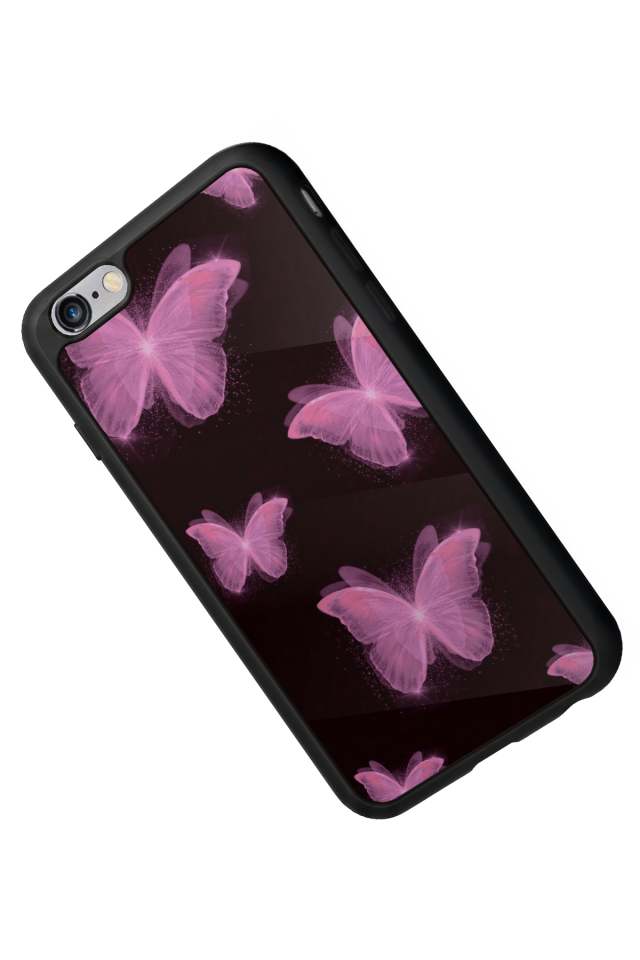 iPhone 6s Plus Uyumlu Kelebek Tasarımlı Glossy Premium Kılıf