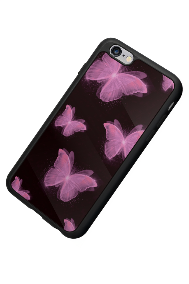 iPhone 6s Plus Uyumlu Kelebek Tasarımlı Glossy Premium Kılıf