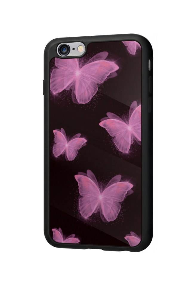 iPhone 6s Plus Uyumlu Kelebek Tasarımlı Glossy Premium Kılıf