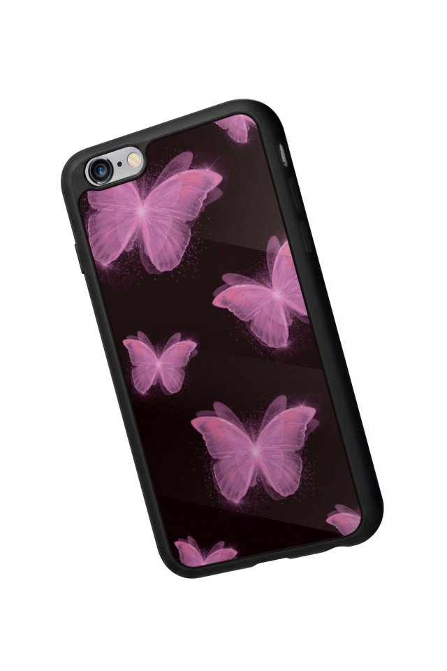 iPhone 6s Plus Uyumlu Kelebek Tasarımlı Glossy Premium Kılıf