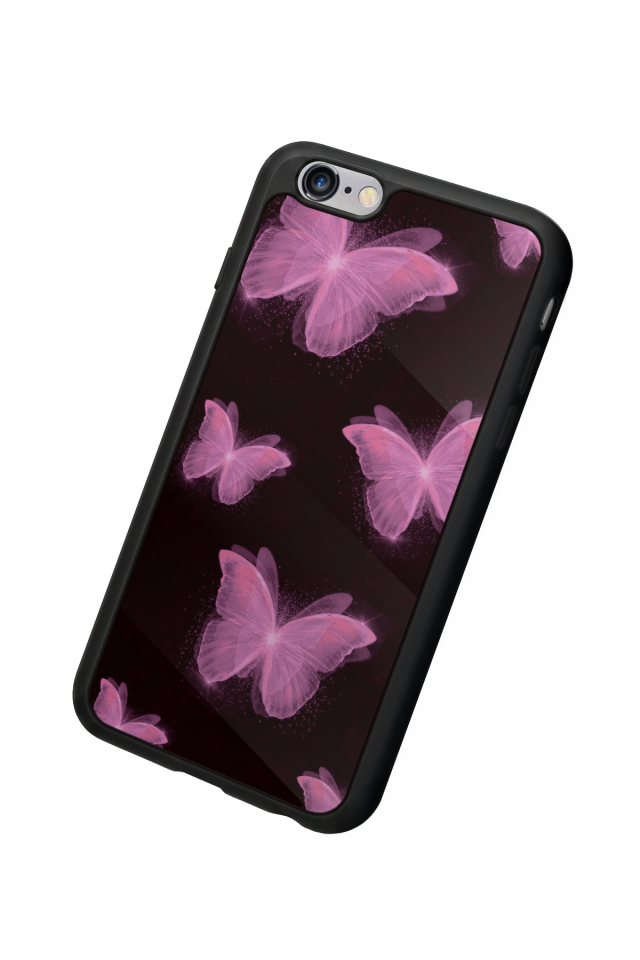 iPhone 6s Plus Uyumlu Kelebek Tasarımlı Glossy Premium Kılıf