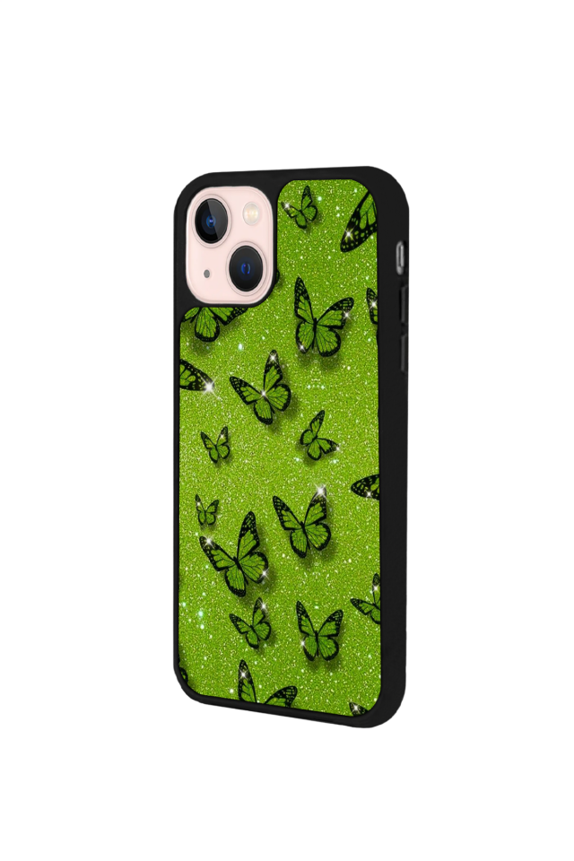 iPhone 15 Plus Uyumlu Kelebek Tasarımlı Glossy Premium Kılıf