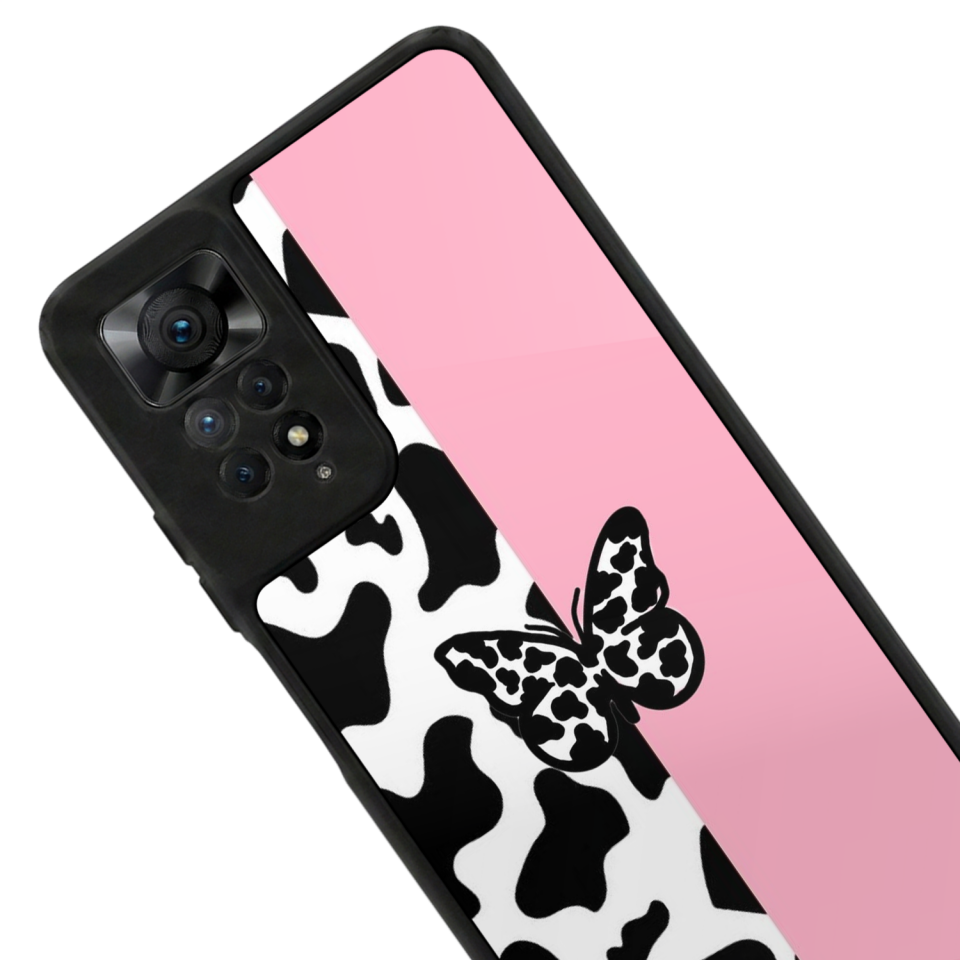 Xiaomi Redmi Note 11 Pro Uyumlu Kelebek Tasarımlı Glossy Premium Kılıf