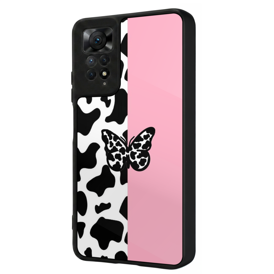 Xiaomi Redmi Note 11 Pro Uyumlu Kelebek Tasarımlı Glossy Premium Kılıf