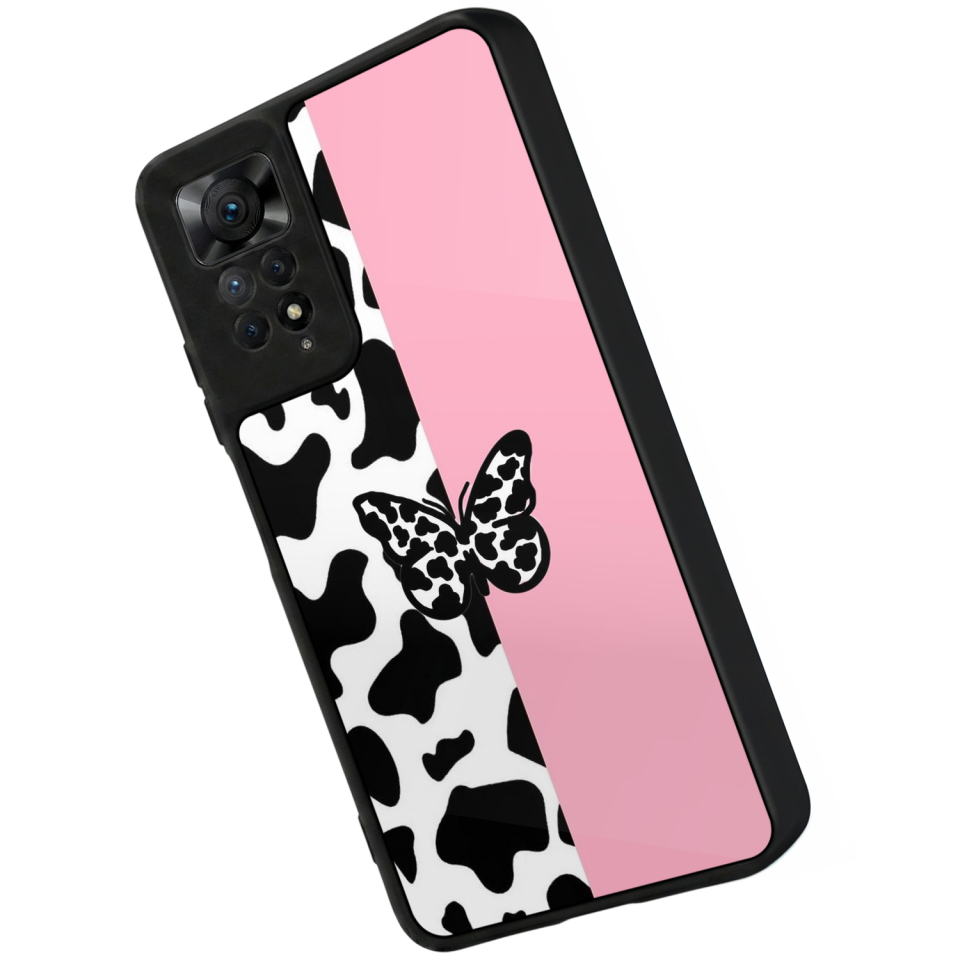 Xiaomi Redmi Note 11 Pro Uyumlu Kelebek Tasarımlı Glossy Premium Kılıf