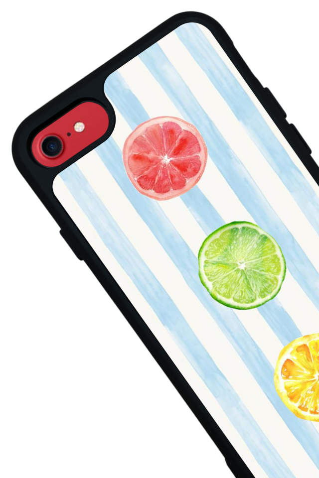 iPhone SE Uyumlu Limon Tasarımlı Glossy Premium Kılıf