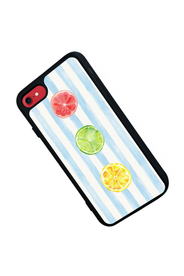 iPhone SE Uyumlu Limon Tasarımlı Glossy Premium Kılıf