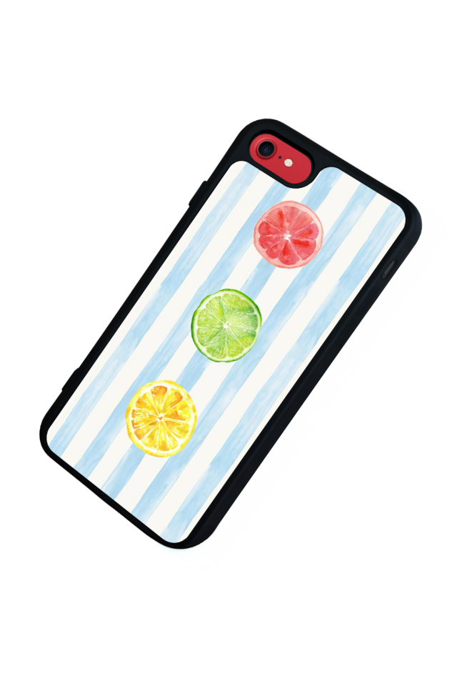 iPhone SE Uyumlu Limon Tasarımlı Glossy Premium Kılıf