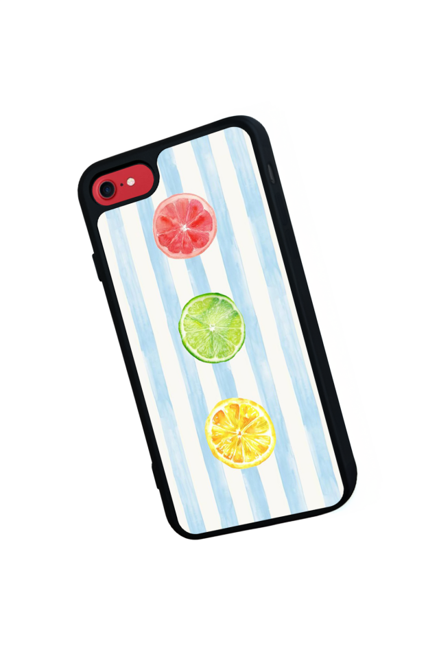 iPhone SE Uyumlu Limon Tasarımlı Glossy Premium Kılıf