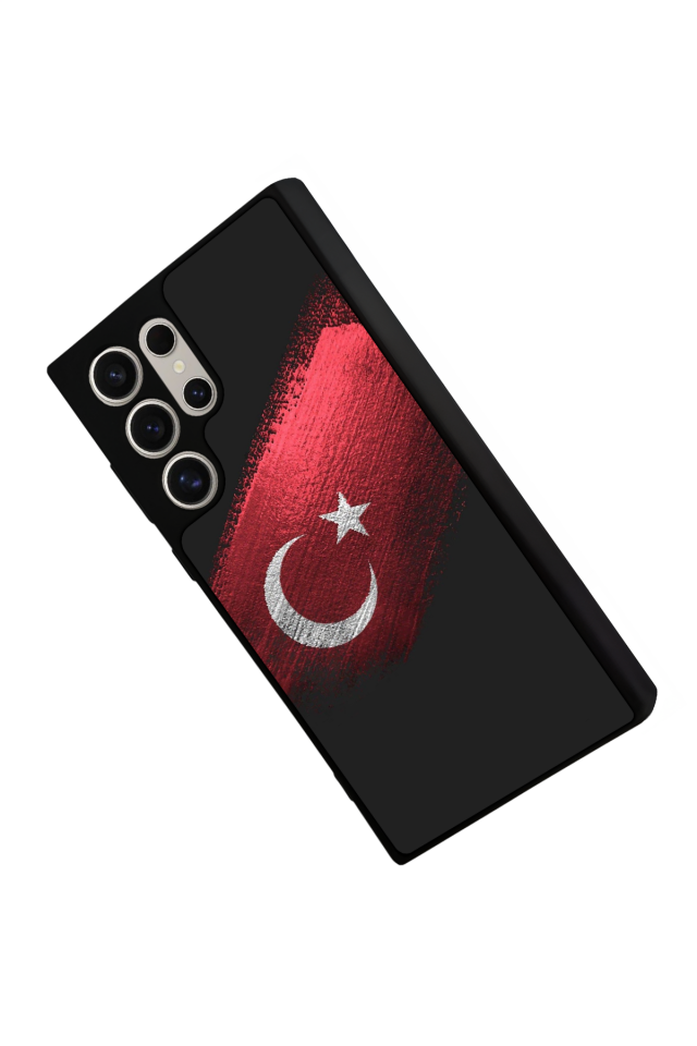 Samsung Galaxy S22 Ultra Uyumlu Türk Bayragi Tasarımlı Glossy Premium Kılıf