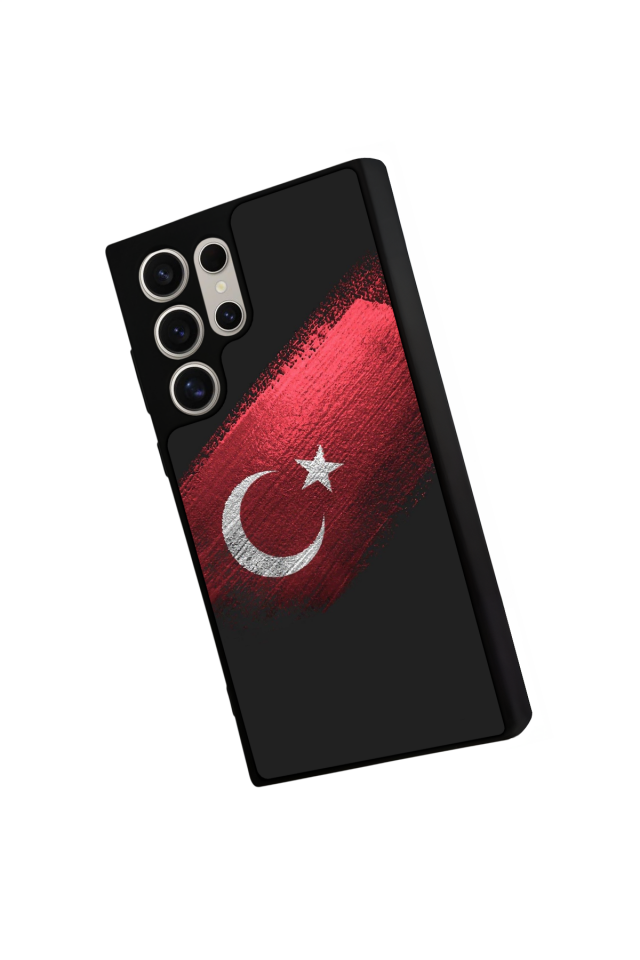 Samsung Galaxy S22 Ultra Uyumlu Türk Bayragi Tasarımlı Glossy Premium Kılıf