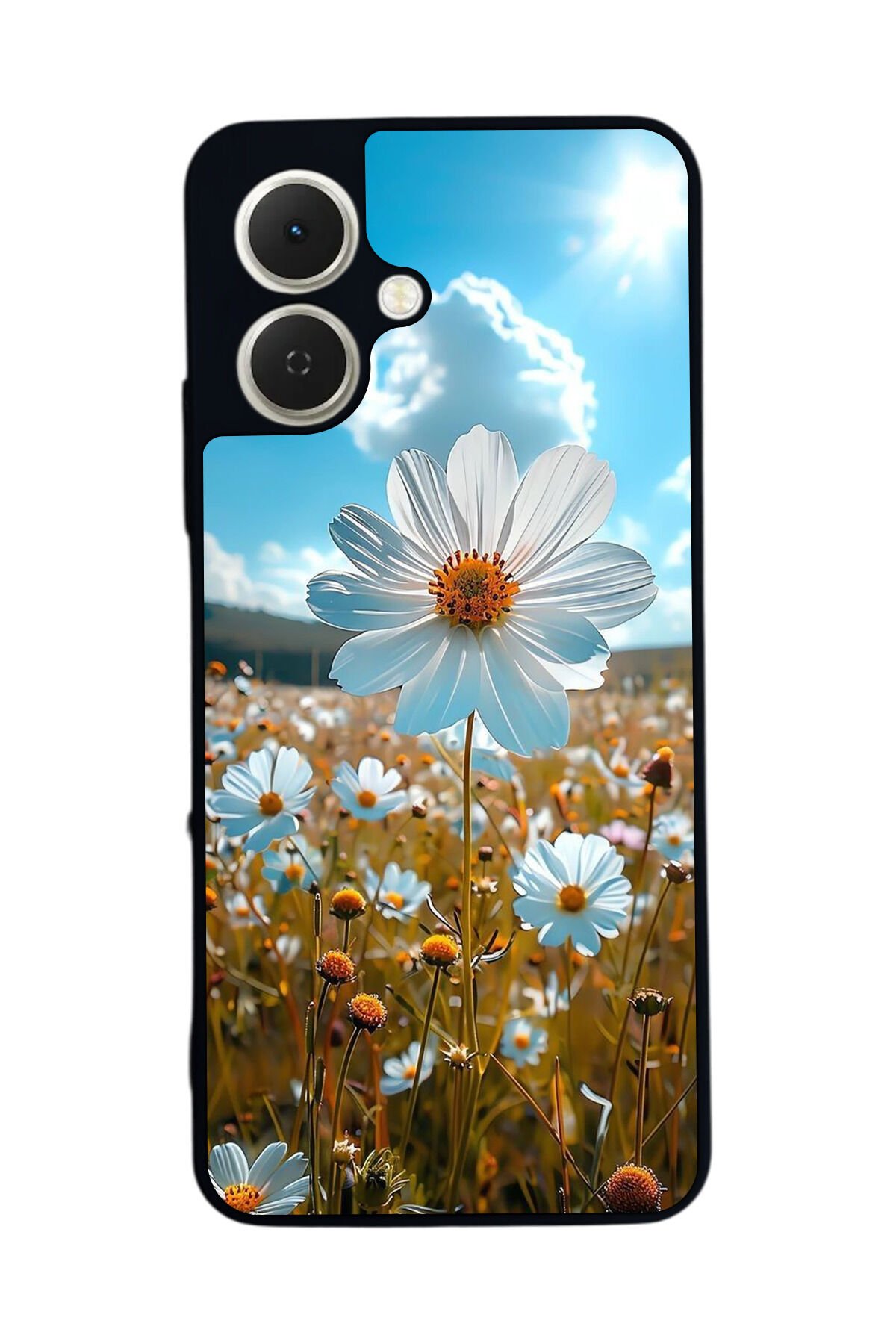 Tecno Spark GO 2 Uyumlu Cicek Tasarımlı Glossy Premium Kılıf