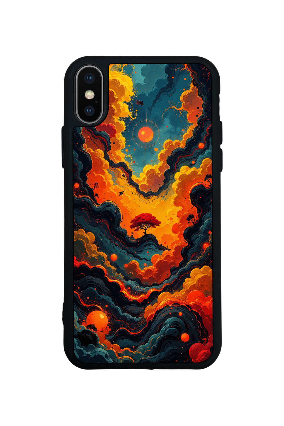 iPhone X/ XS Uyumlu Abstract Tasarımlı Glossy Premium Kılıf