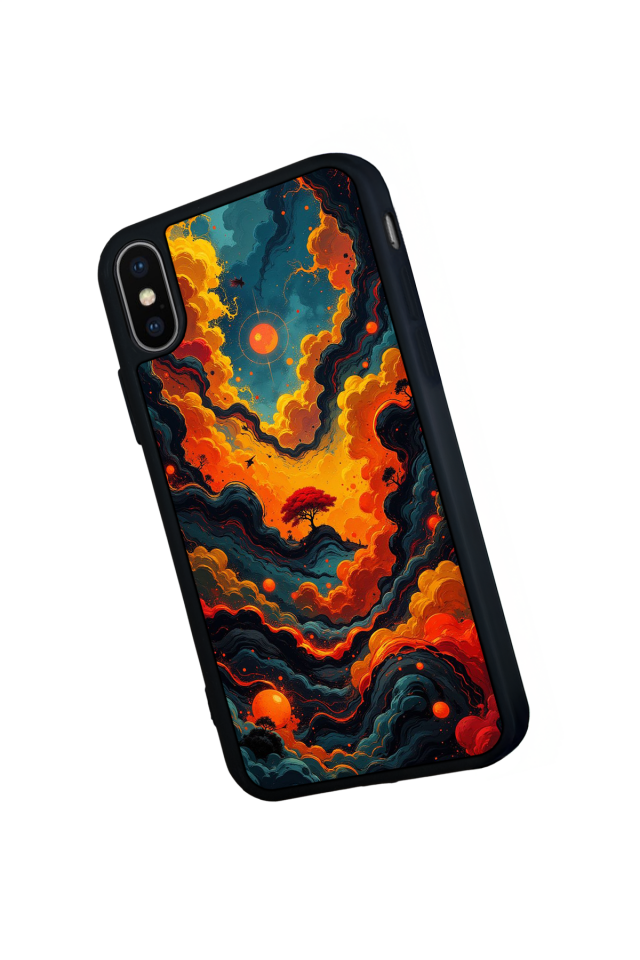iPhone X/ XS Uyumlu Abstract Tasarımlı Glossy Premium Kılıf