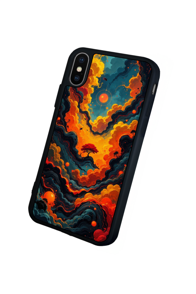 iPhone X/ XS Uyumlu Abstract Tasarımlı Glossy Premium Kılıf
