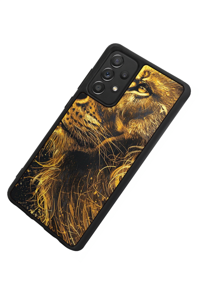 Samsung Galaxy A72 Uyumlu Aslan Tasarımlı Glossy Premium Kılıf