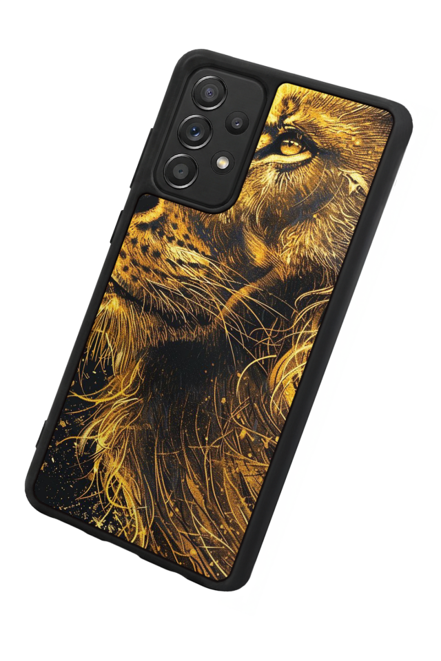 Samsung Galaxy A72 Uyumlu Aslan Tasarımlı Glossy Premium Kılıf