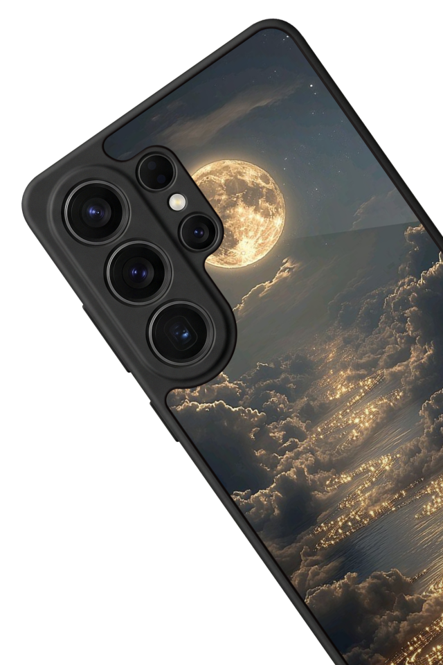 Samsung Galaxy S26 Ultra Uyumlu Ay Tasarımlı Glossy Premium Kılıf