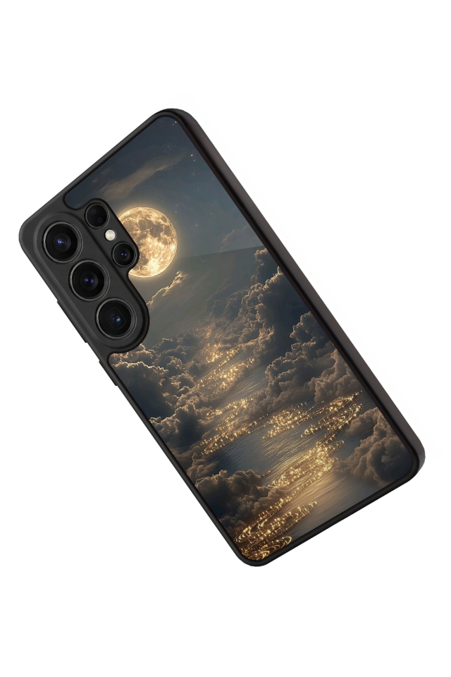 Samsung Galaxy S26 Ultra Uyumlu Ay Tasarımlı Glossy Premium Kılıf