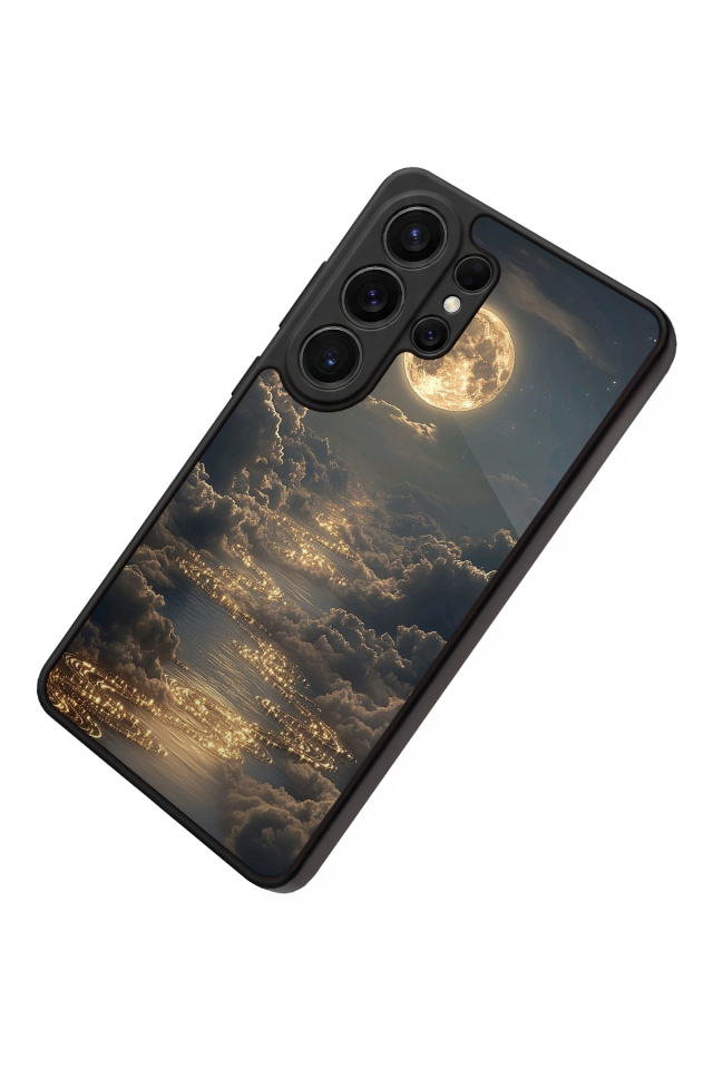 Samsung Galaxy S26 Ultra Uyumlu Ay Tasarımlı Glossy Premium Kılıf