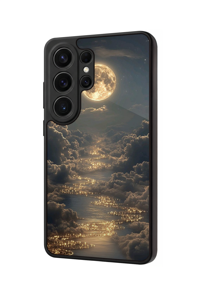 Samsung Galaxy S26 Ultra Uyumlu Ay Tasarımlı Glossy Premium Kılıf