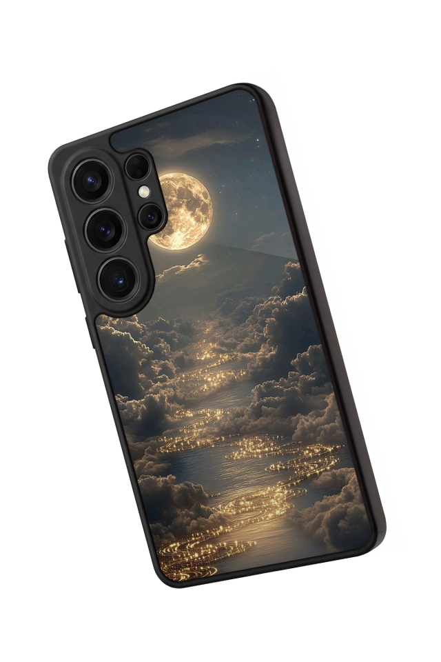 Samsung Galaxy S26 Ultra Uyumlu Ay Tasarımlı Glossy Premium Kılıf