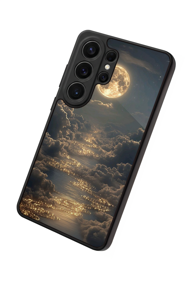Samsung Galaxy S26 Ultra Uyumlu Ay Tasarımlı Glossy Premium Kılıf